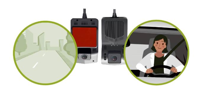 Geomate Vehicle Dashcam with Live Monitoring and GPS Tracking